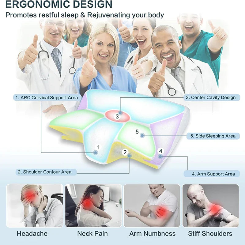 2-in-1 Ultimate Neck Relief Pillow – Ergonomic & Orthopedic Support
